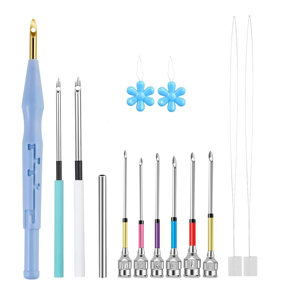 Punch Needle Kit - 14 шт., набор игл для вышивания,