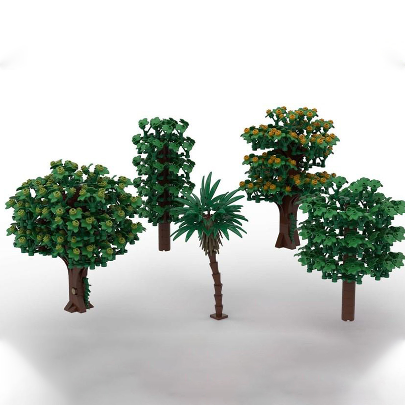 Art Craft Christmas Ideas - 2076 шт. Набор деревьев MOC, модель