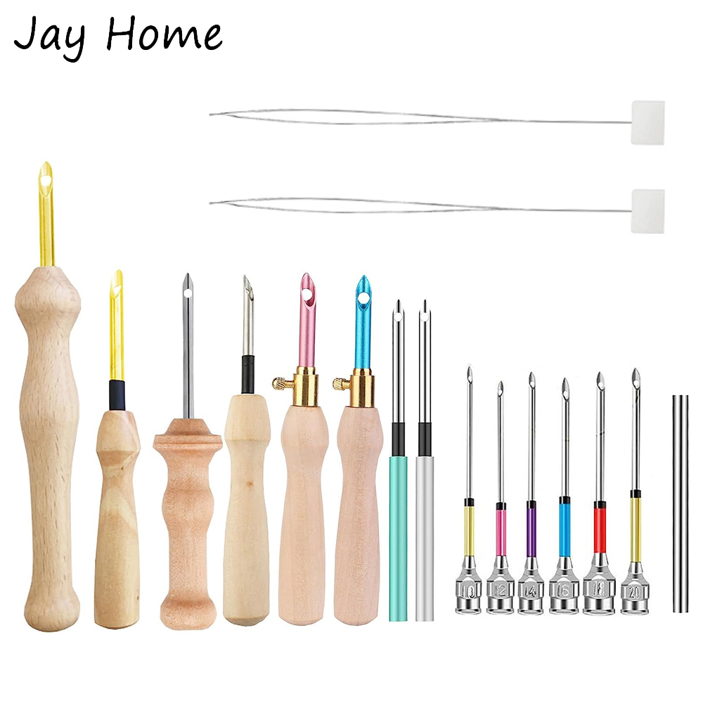 Punch Needle Kit - Набор перфораторов, деревянная ручка для вышивания,