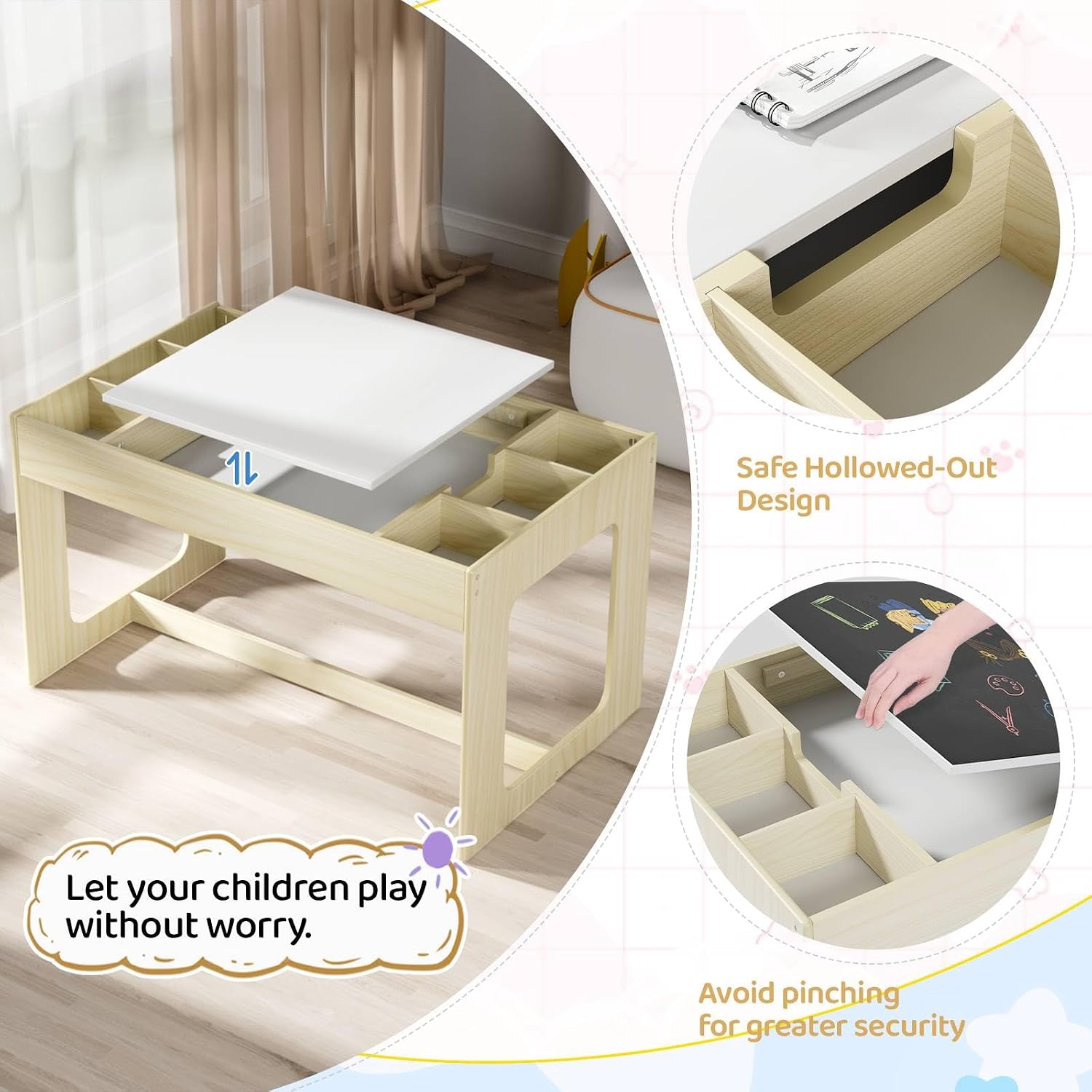 Детский набор 3-в-1: стол и ст – обзор и цена Art And Craft For Nursery
