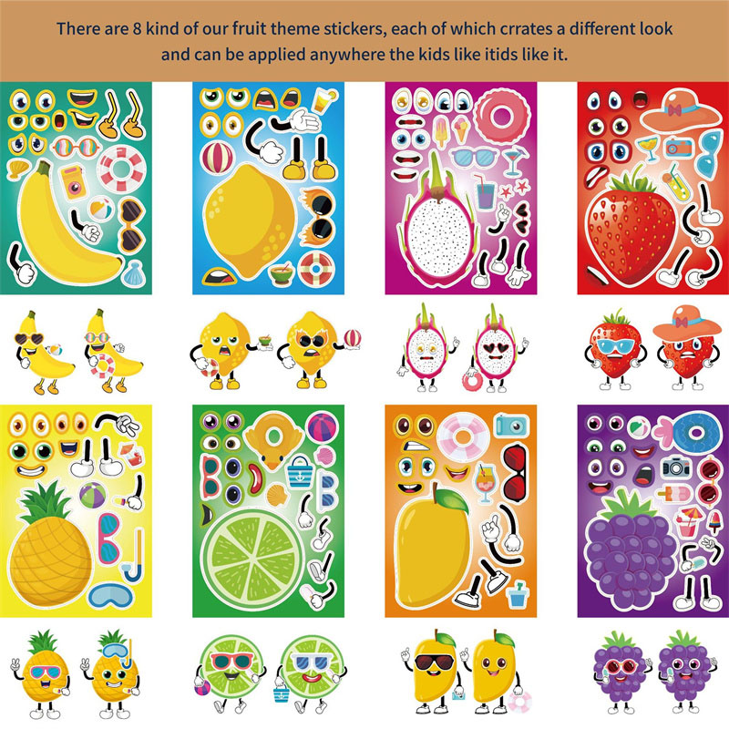 6-24 листов, наклейки с фрукта – обзор и цена Art Craft For Toddlers