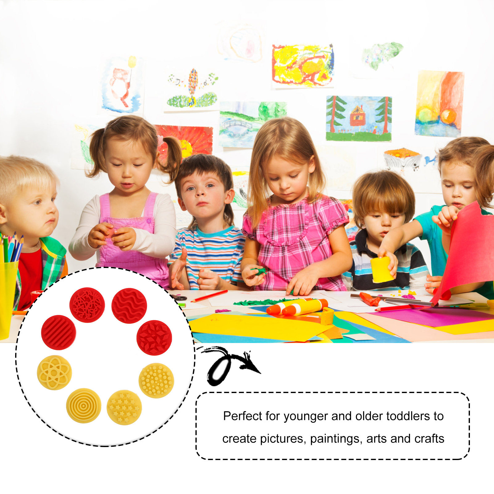 8 шт. безопасных штампов для м – обзор и цена Art Craft For Toddlers